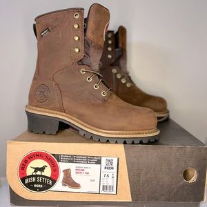 New Women’s Mesabi Red Wing Irish Setter steel toe work boot